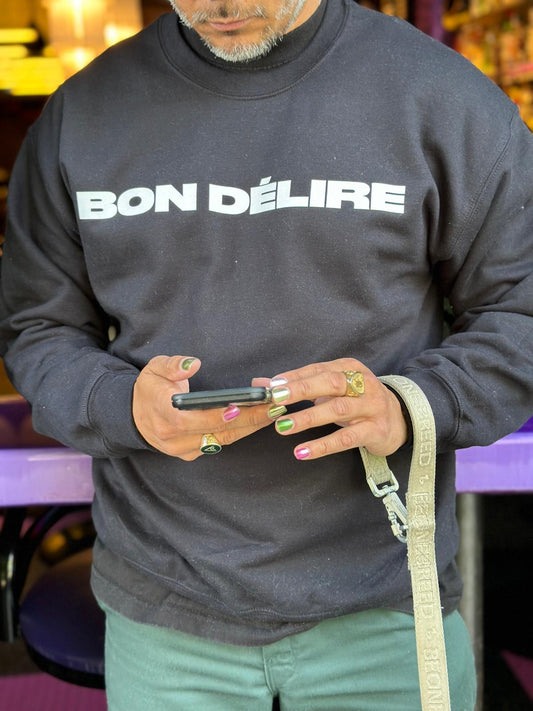 BON DELIRE - BLACK CREWNECK