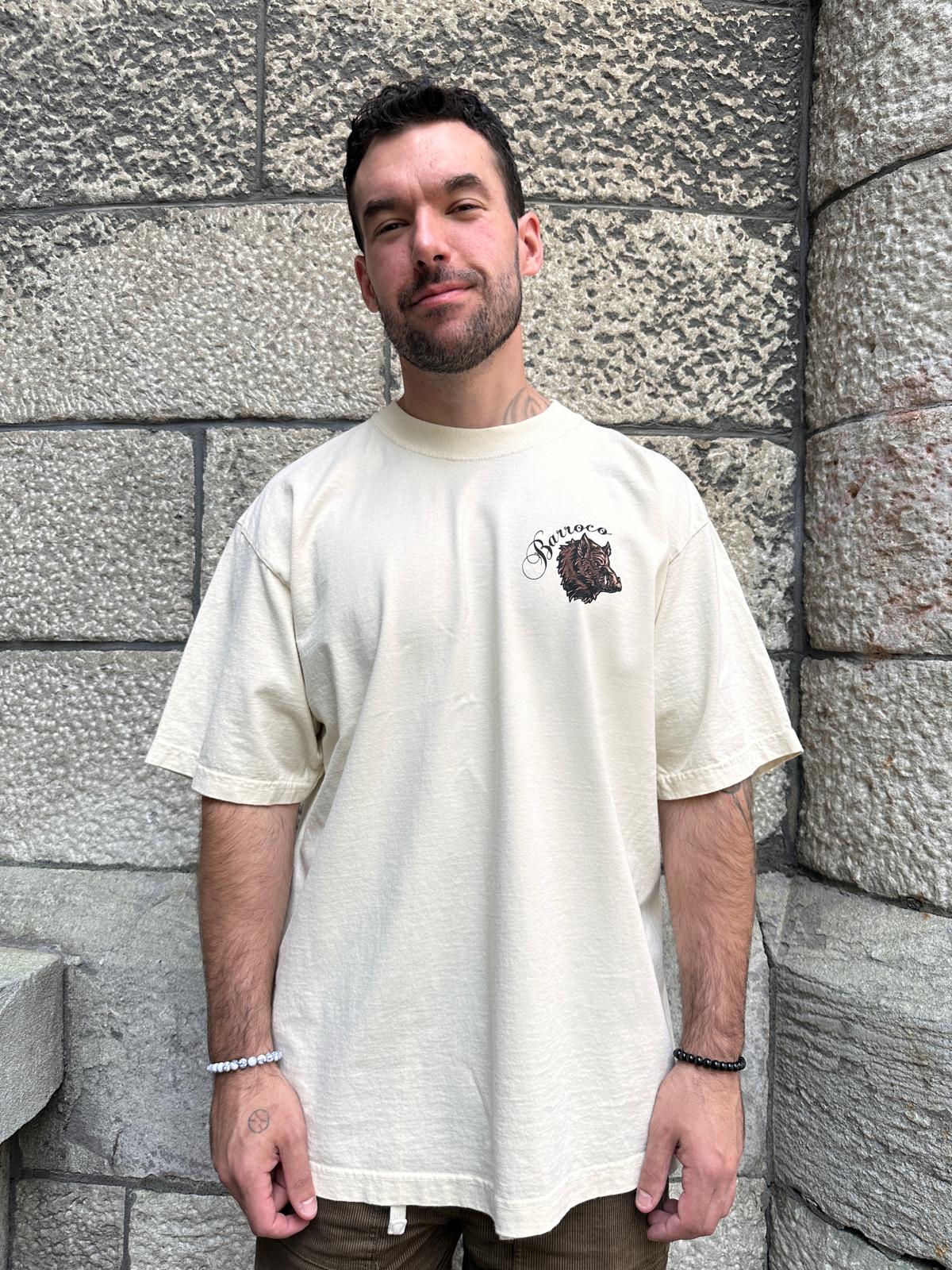 BARROCO - BROWN FACADE CREAM SHIRT